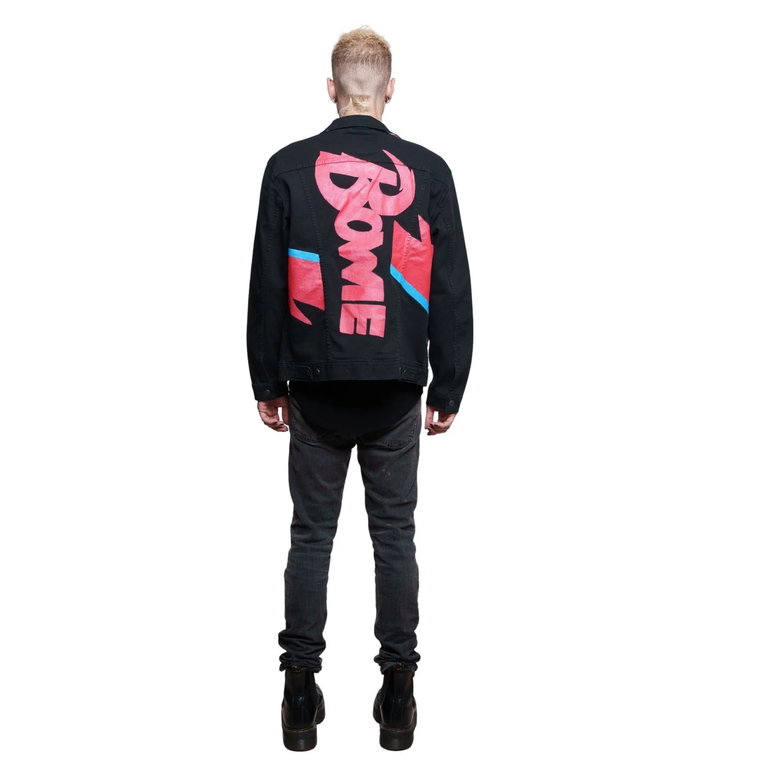 Bowie Hand Painted Men's Denim Jacket - Image 2