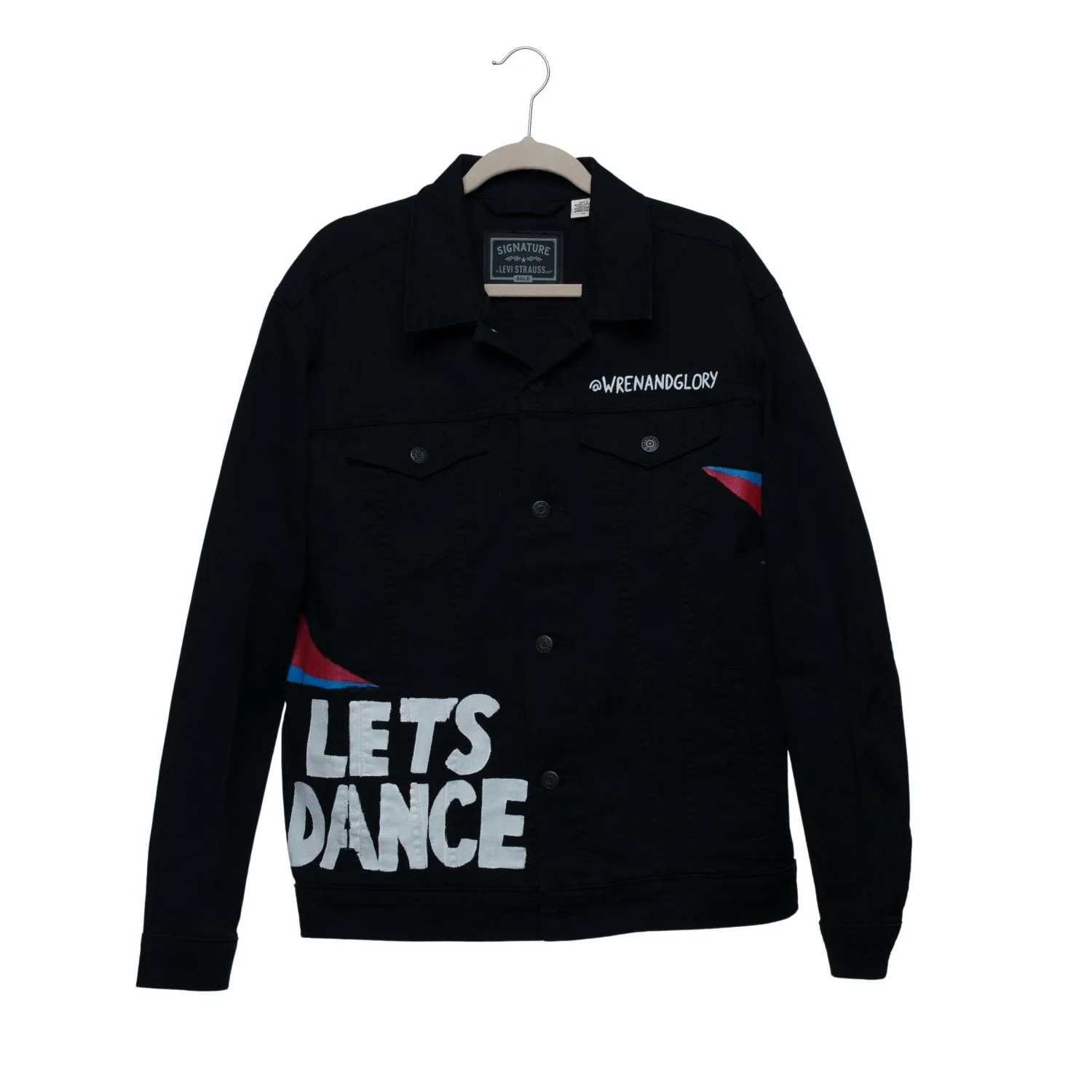 Bowie Hand Painted Men's Denim Jacket - Image 6