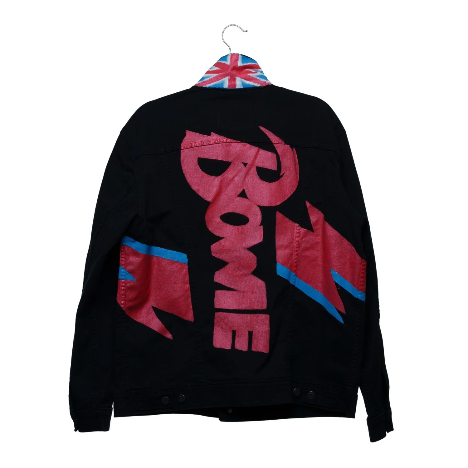 Bowie Hand Painted Men's Denim Jacket - Image 7
