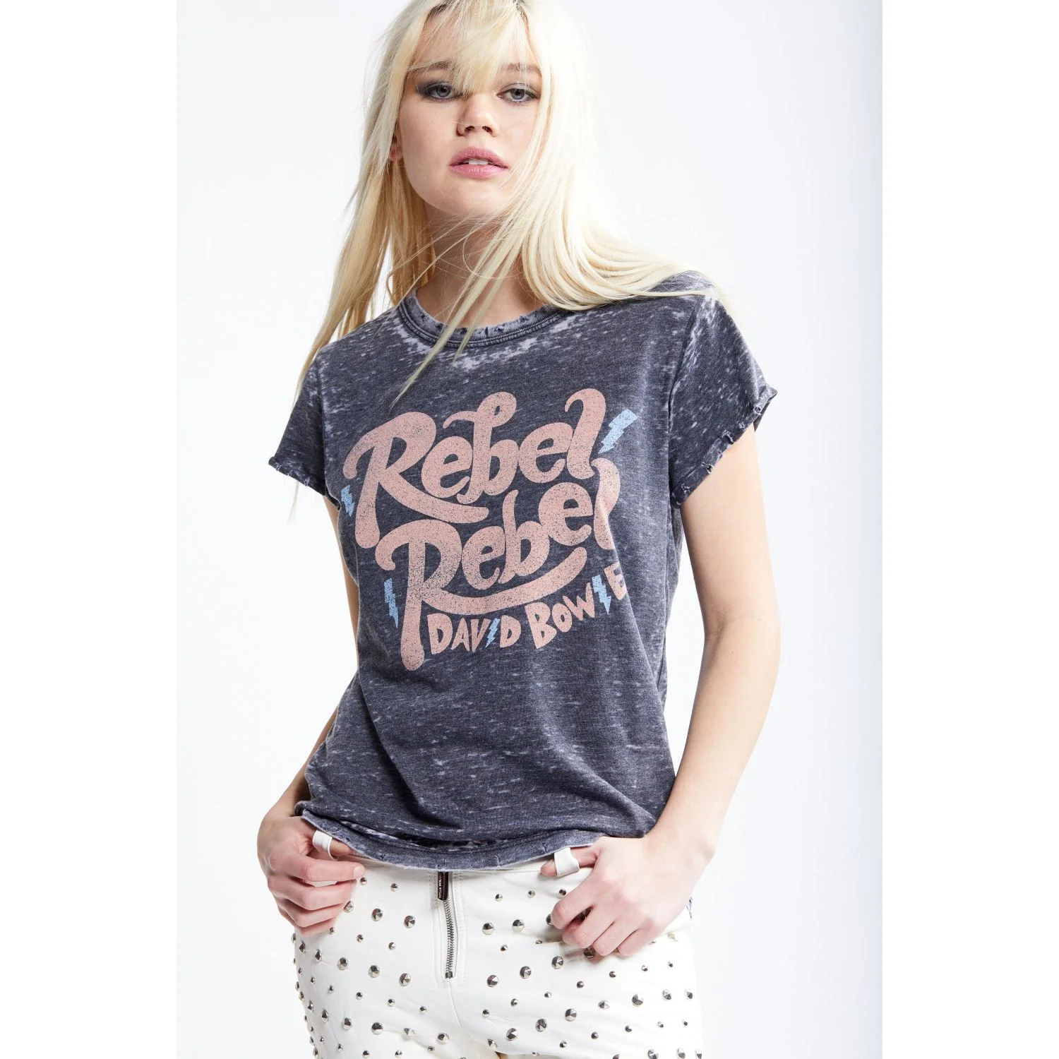 Bowie Rebel Rebel Vintage Washed Tee - Image 2