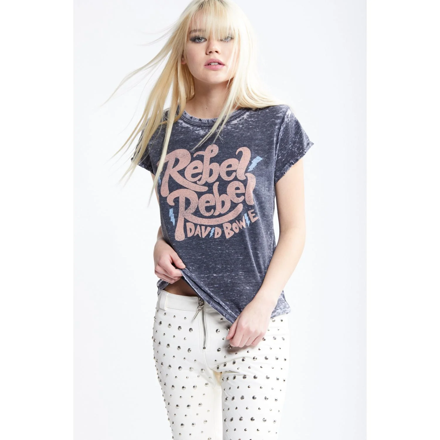 Bowie Rebel Rebel Vintage Washed Tee - Image 3
