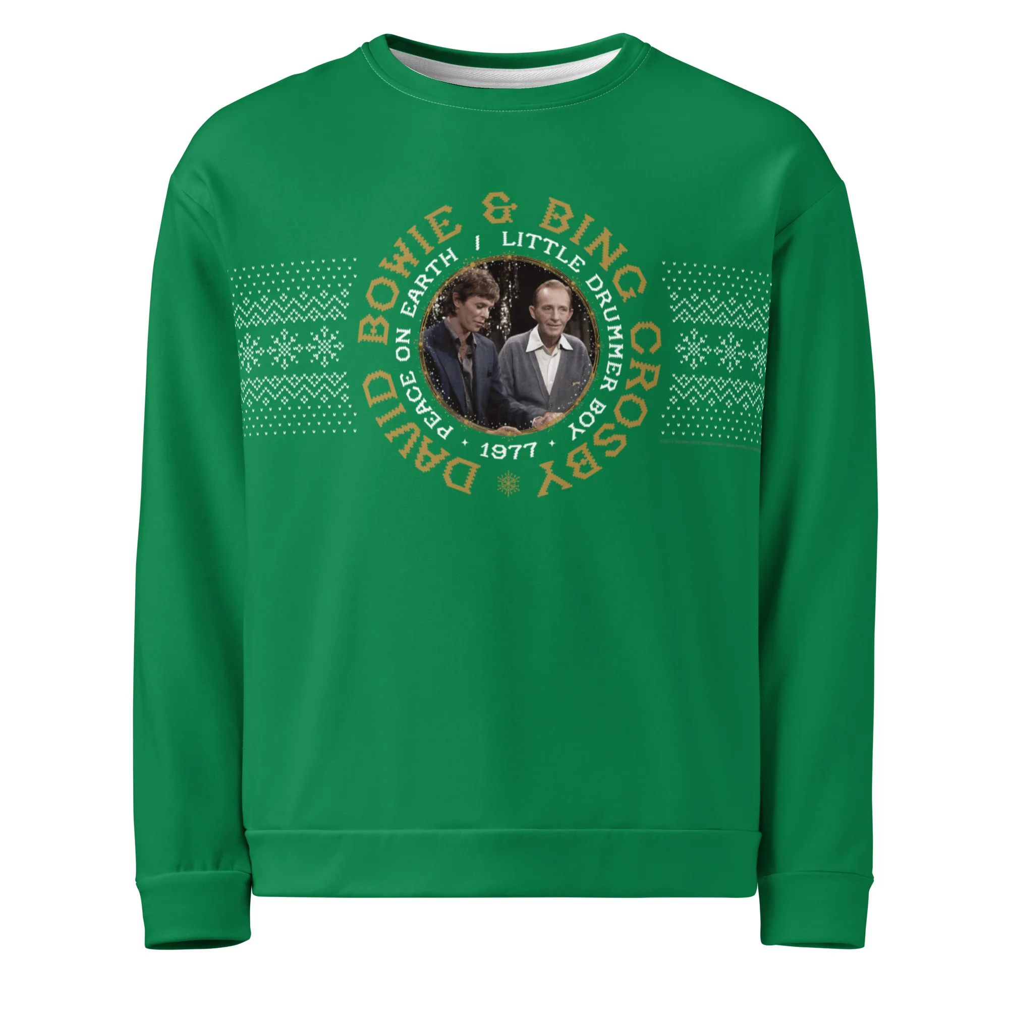 David Bowie & Bing Crosby Green Holiday Sweatshirt