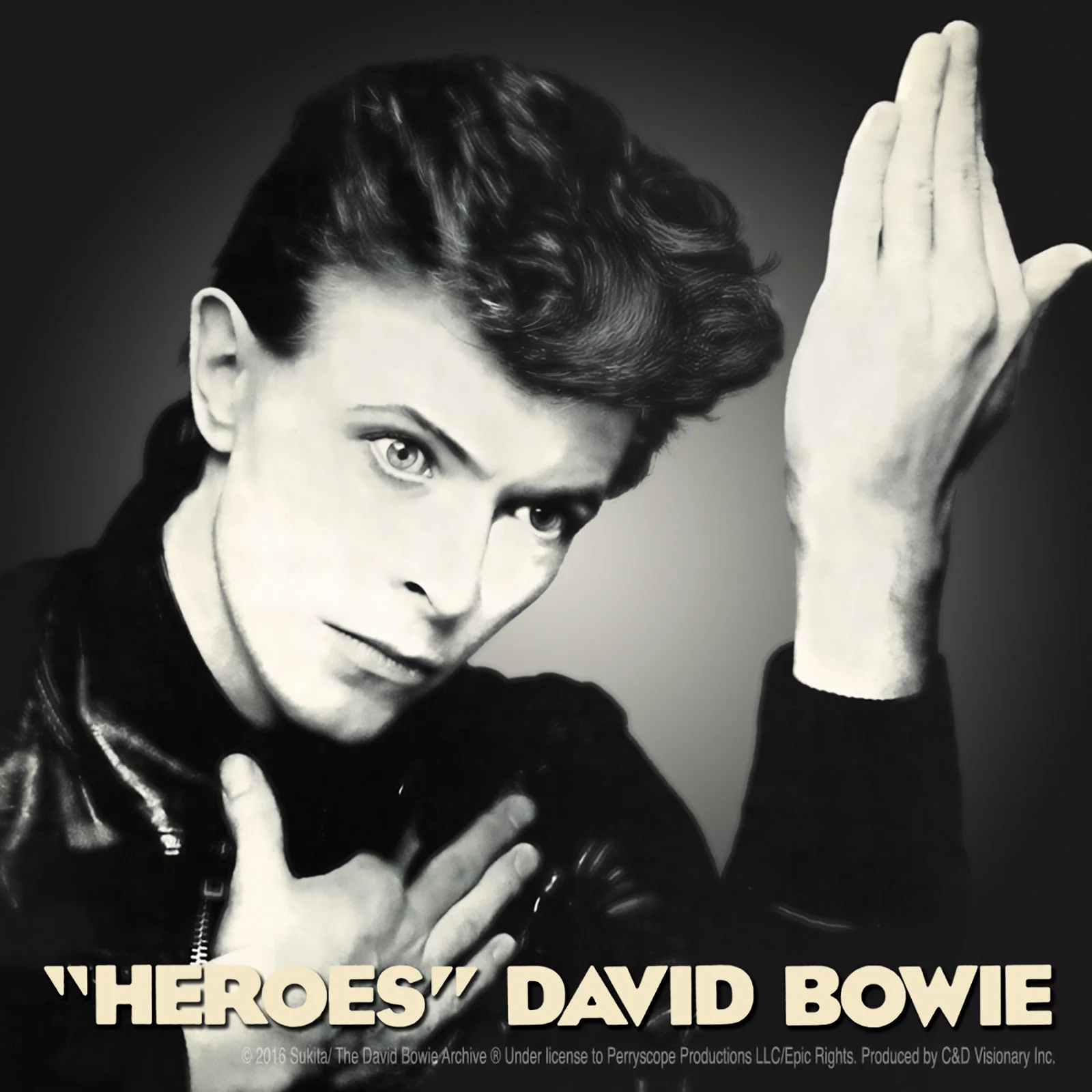 David Bowie Heroes 4"x4" Sticker