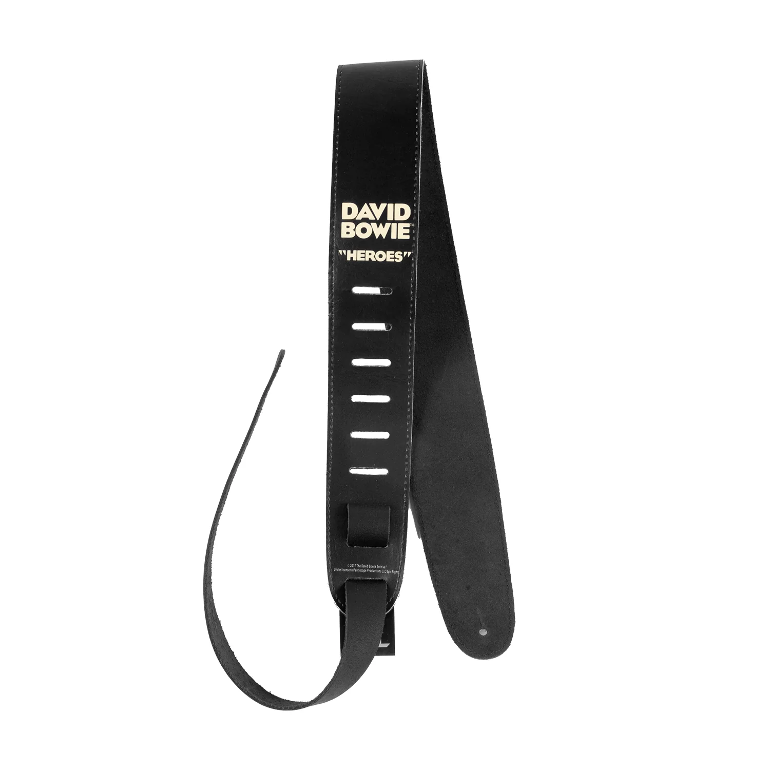 David Bowie Heros Leather Guitar Strap - Image 2