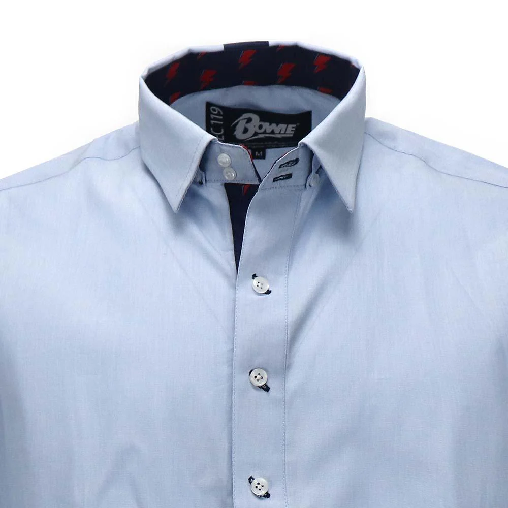 David Bowie Light Blue Aladdin Sane Shirt - Image 2