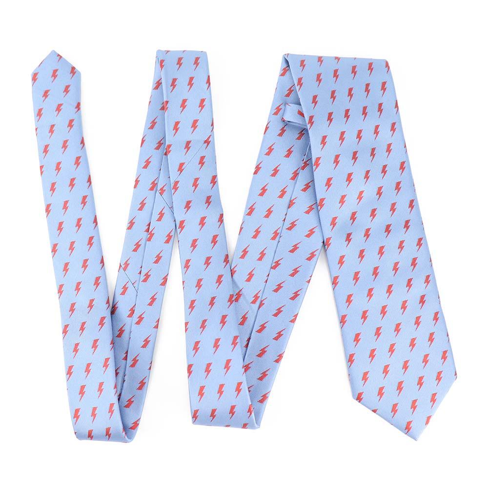 David Bowie Light Blue All Over Bolt Tie - Image 2