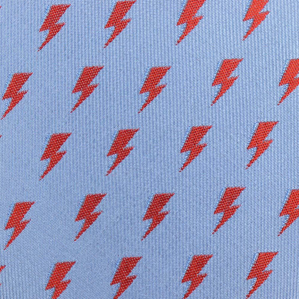 David Bowie Light Blue All Over Bolt Tie - Image 4