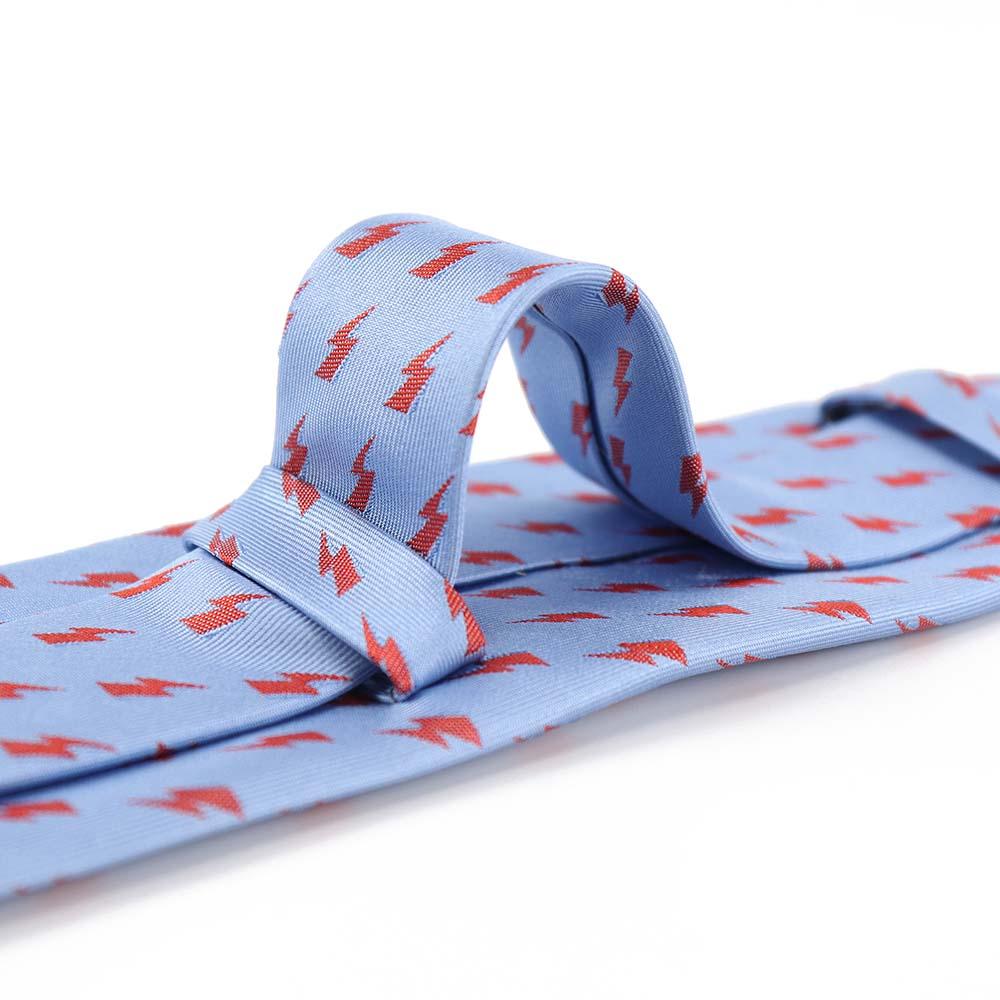 David Bowie Light Blue All Over Bolt Tie - Image 5