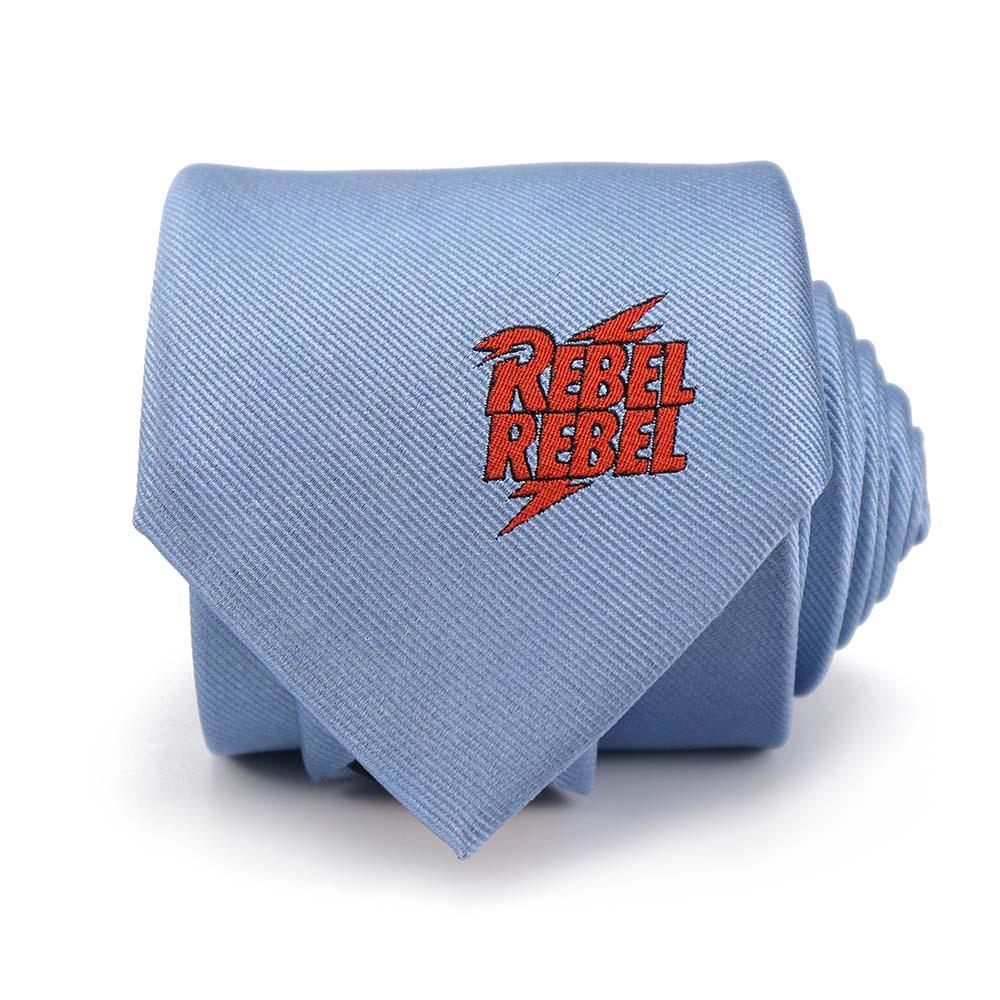 David Bowie Light Blue Rebel Rebel Tie - Image 6