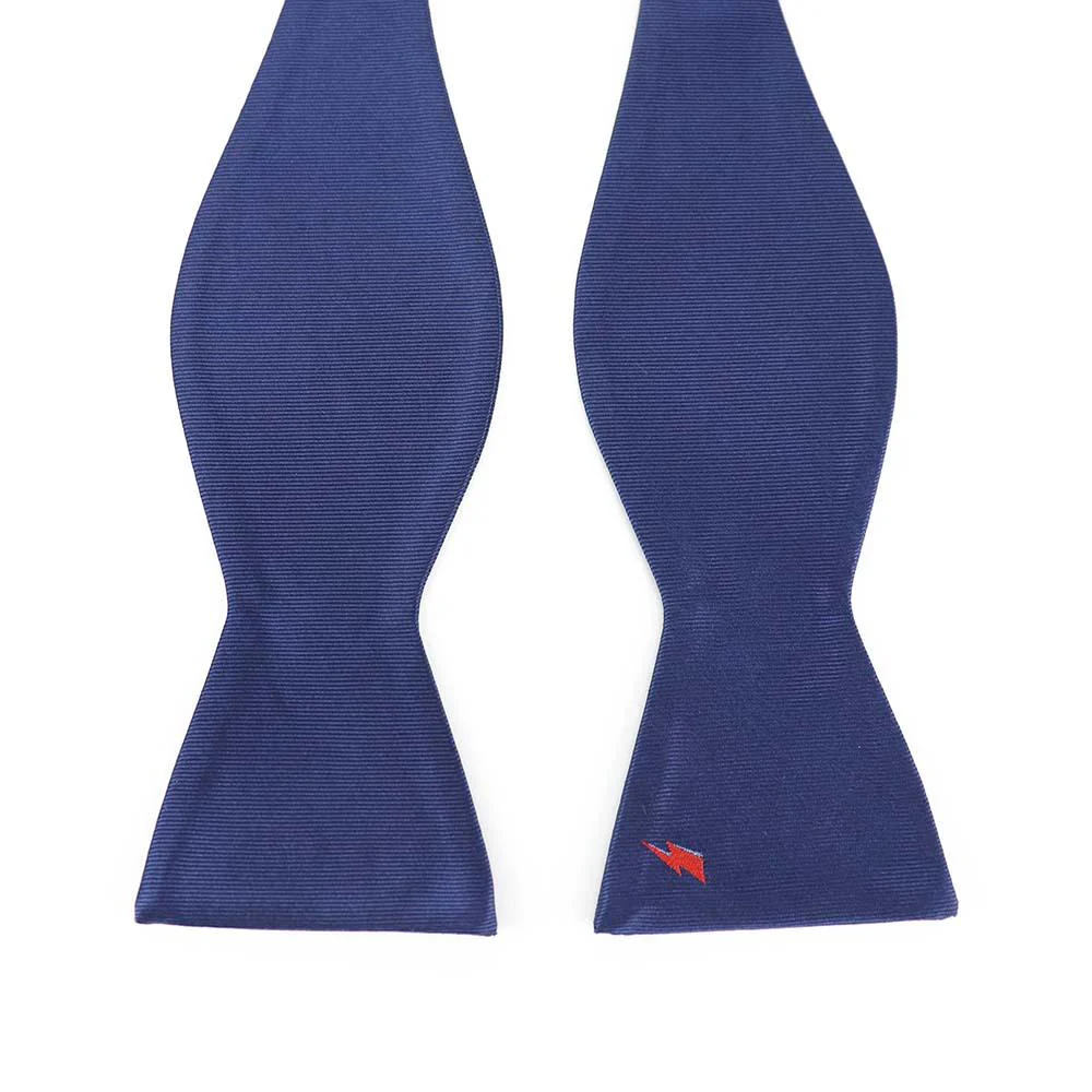 David Bowie Navy Bolt Bow Tie (Self-Tied) - Image 3