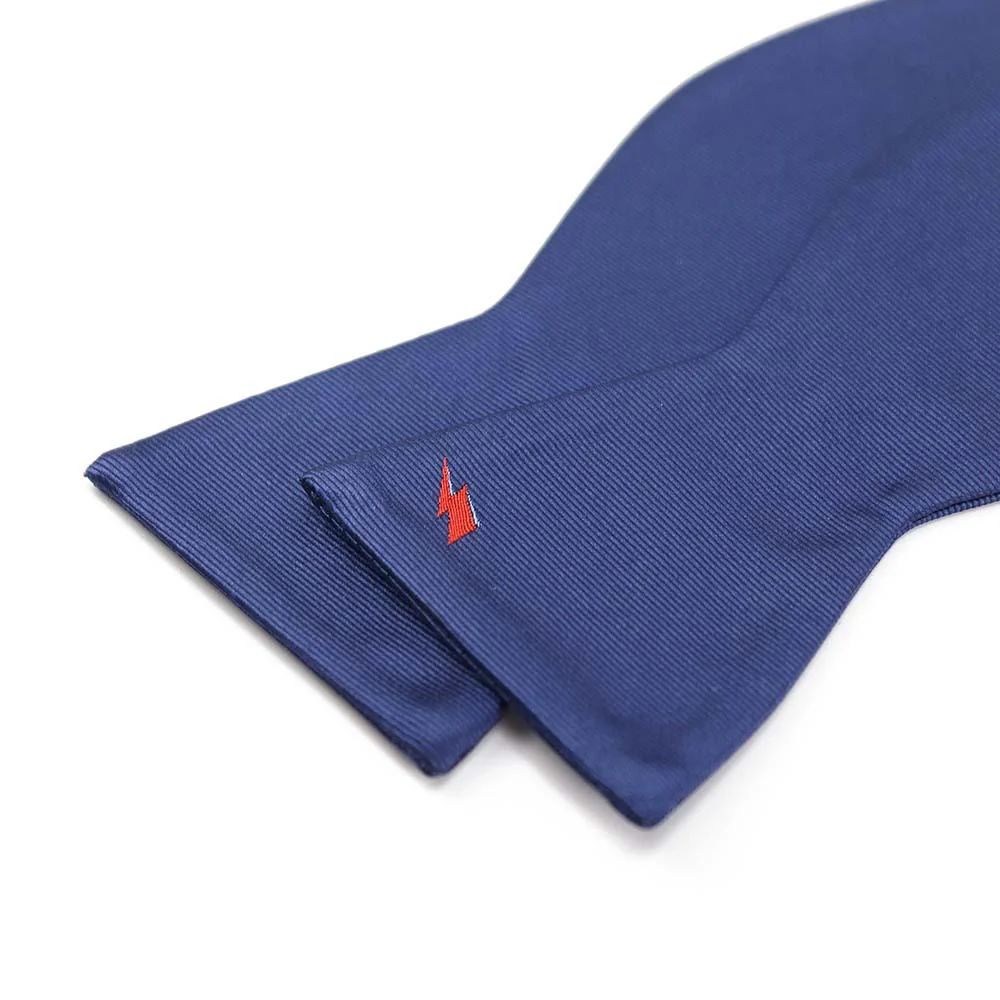 David Bowie Navy Bolt Bow Tie (Self-Tied) - Image 5