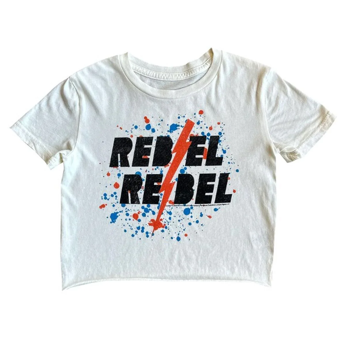 David Bowie Rebel Organic Short Sleeve Crop Tee