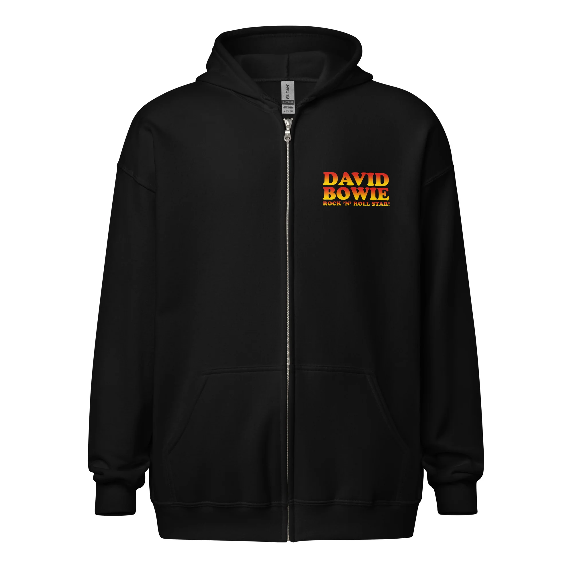 David Bowie Rock n' Roll Star Full Zip Hoodie