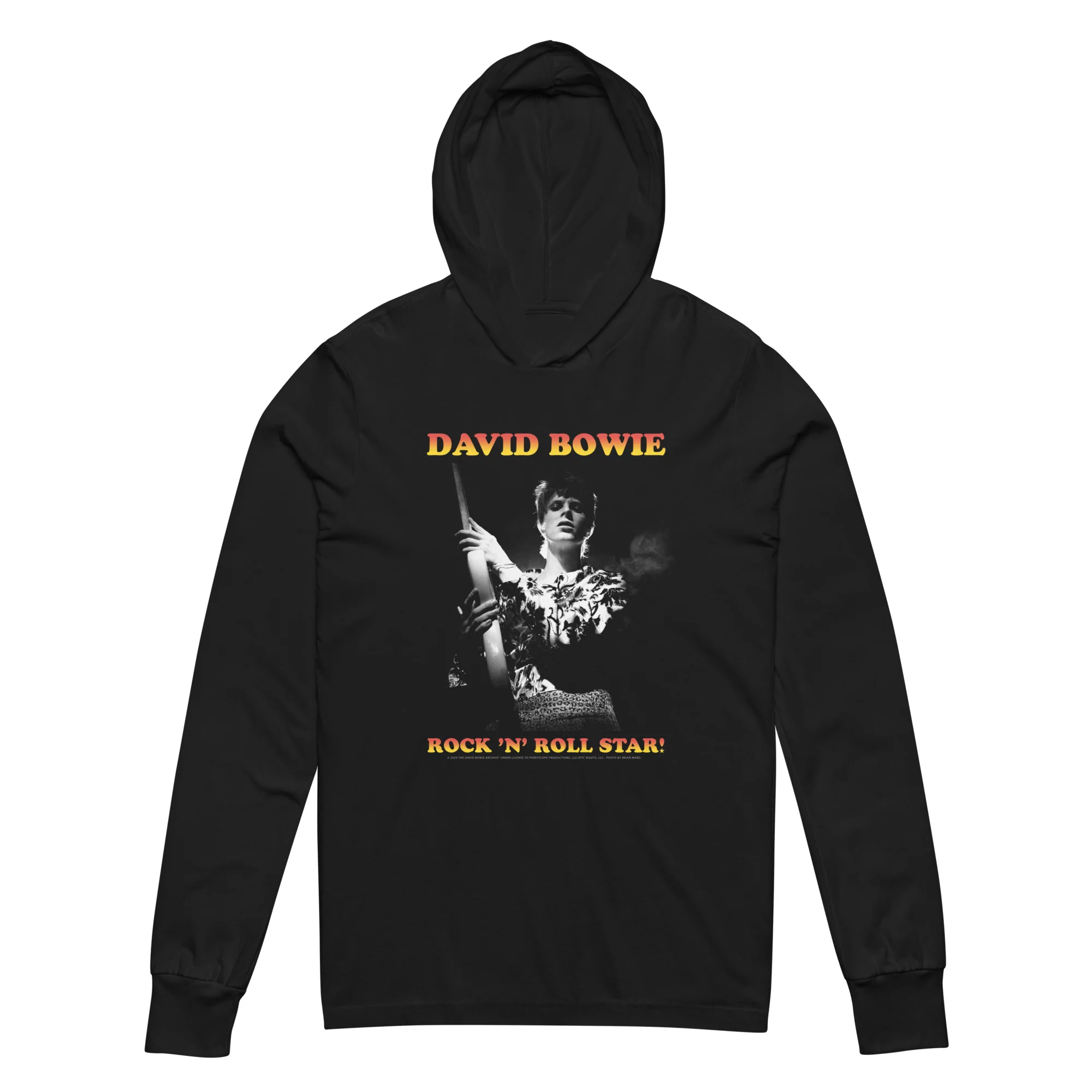 David Bowie Rock n' Roll Star Hooded Long Sleeve T-Shirt - Image 2