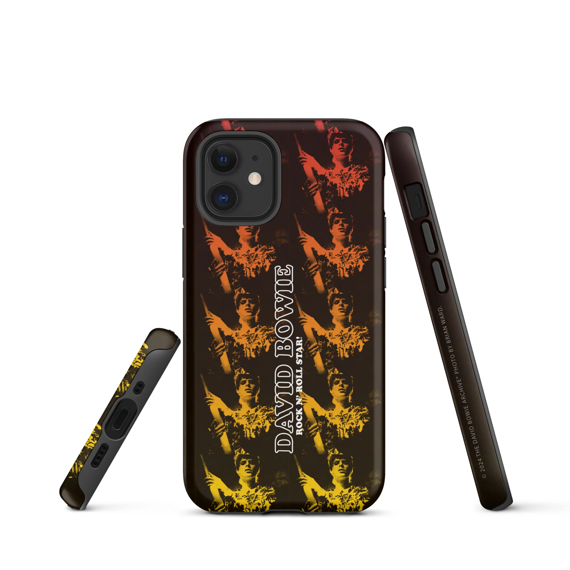 David Bowie Rock n' Roll Star Photo Gold iPhone® Case - Image 5
