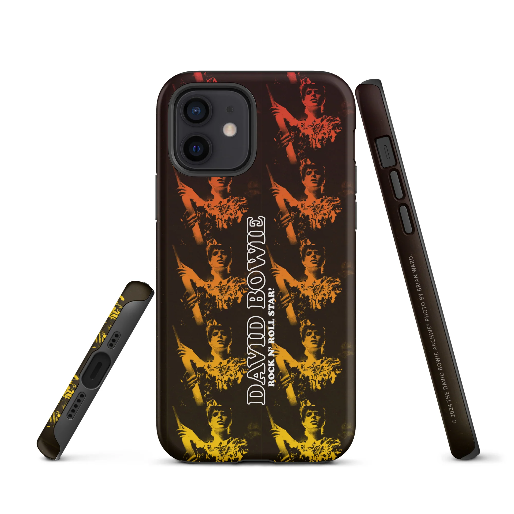 David Bowie Rock n' Roll Star Photo Gold iPhone® Case - Image 6