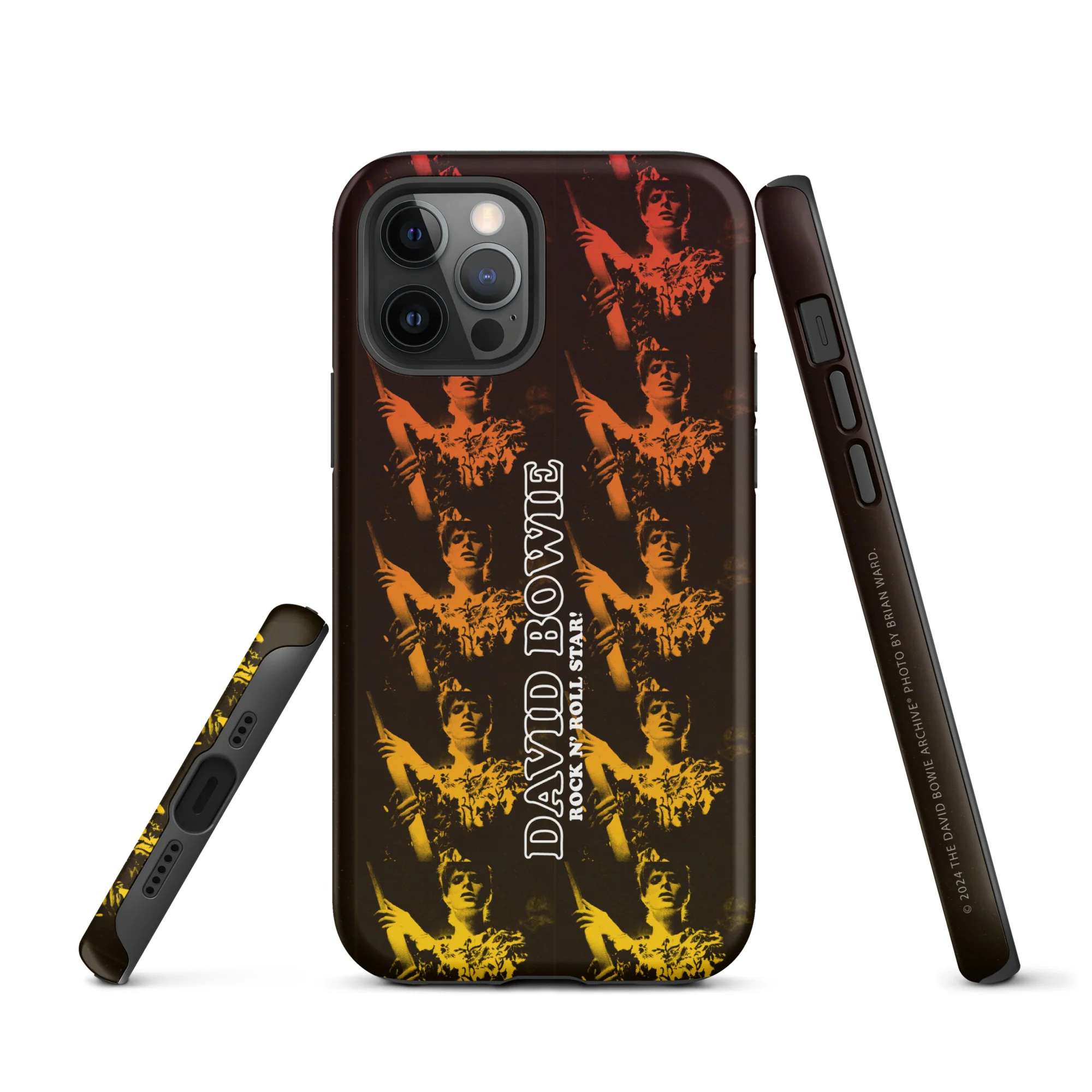 David Bowie Rock n' Roll Star Photo Gold iPhone® Case - Image 7