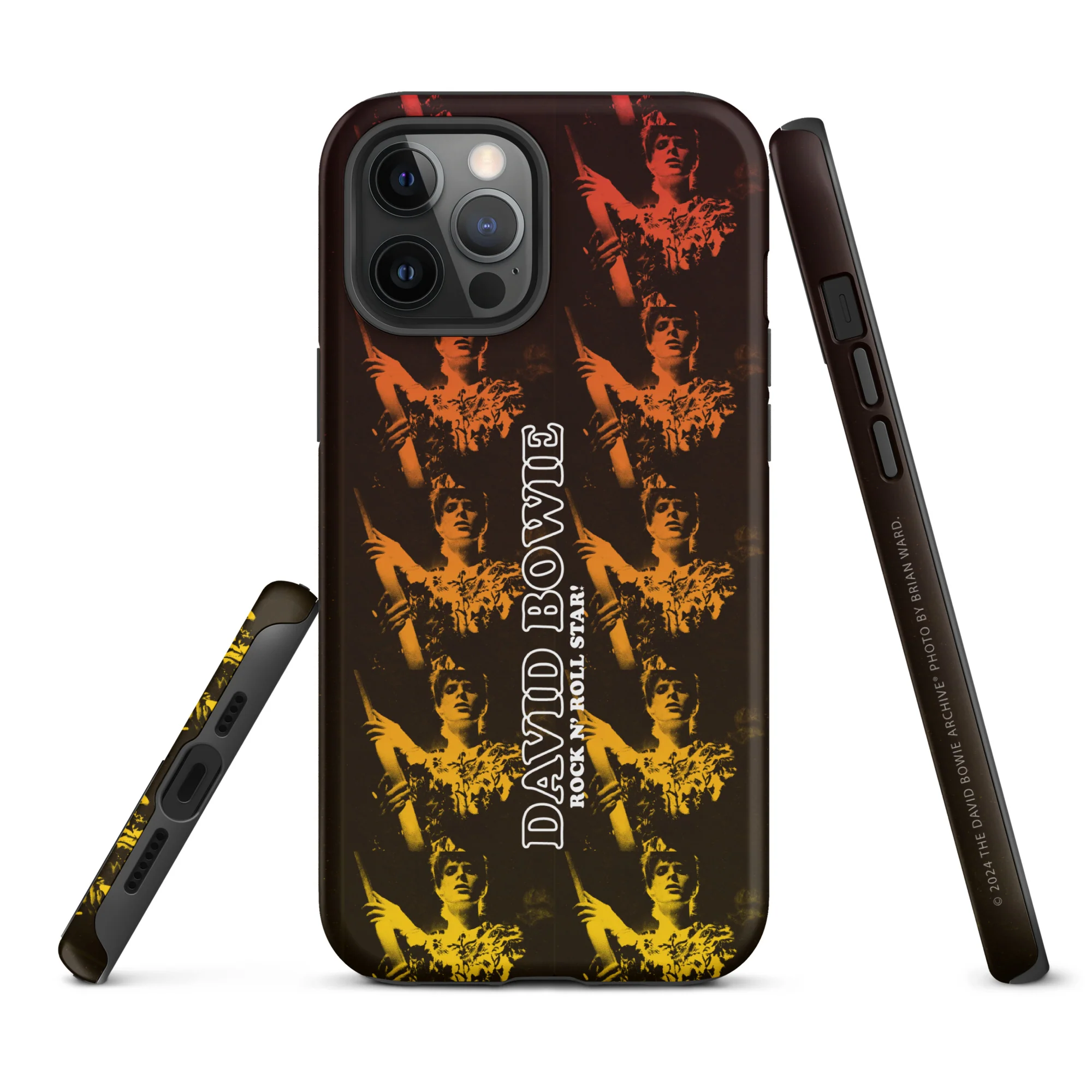 David Bowie Rock n' Roll Star Photo Gold iPhone® Case - Image 8