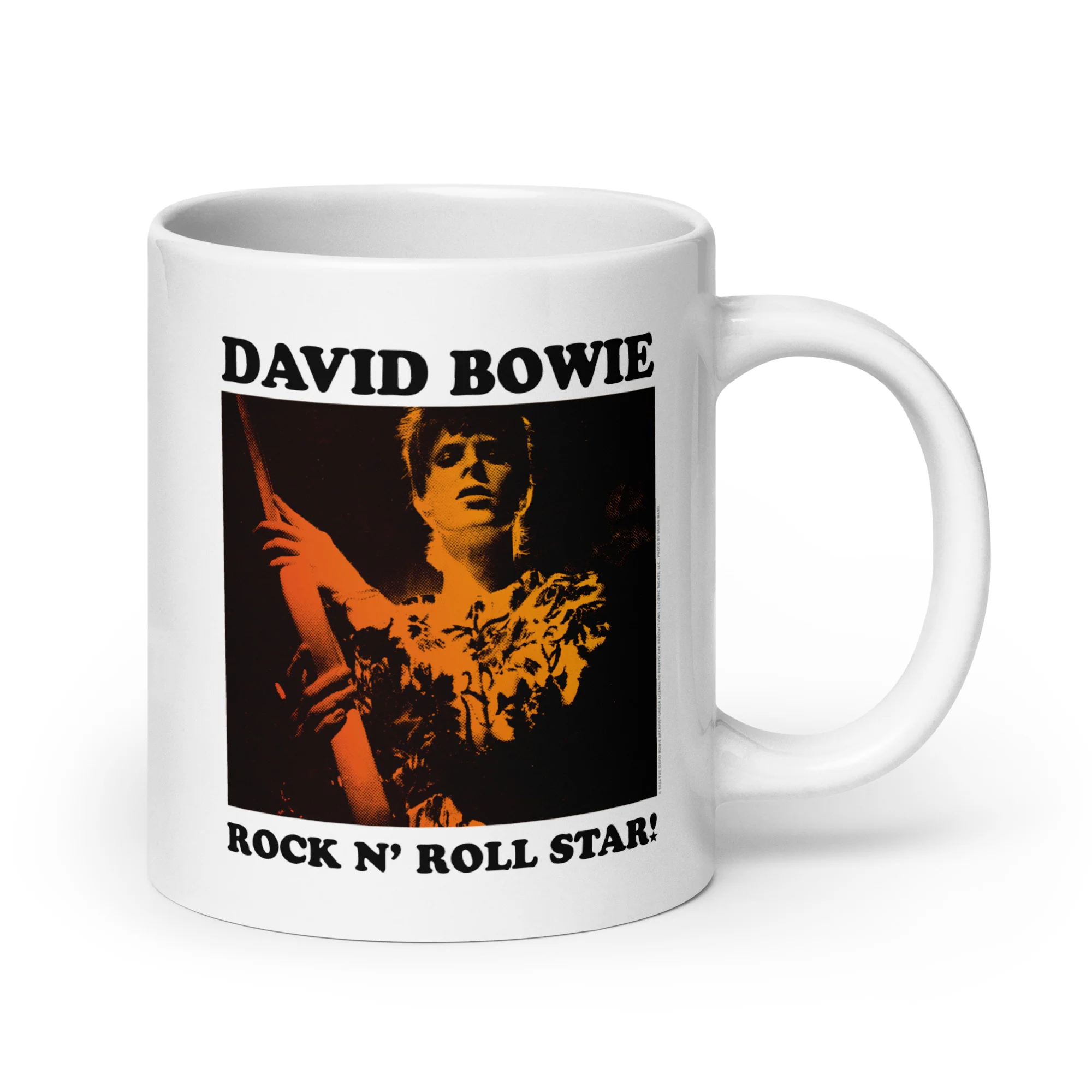 David Bowie Rock n' Roll Star Photo Gold Mug