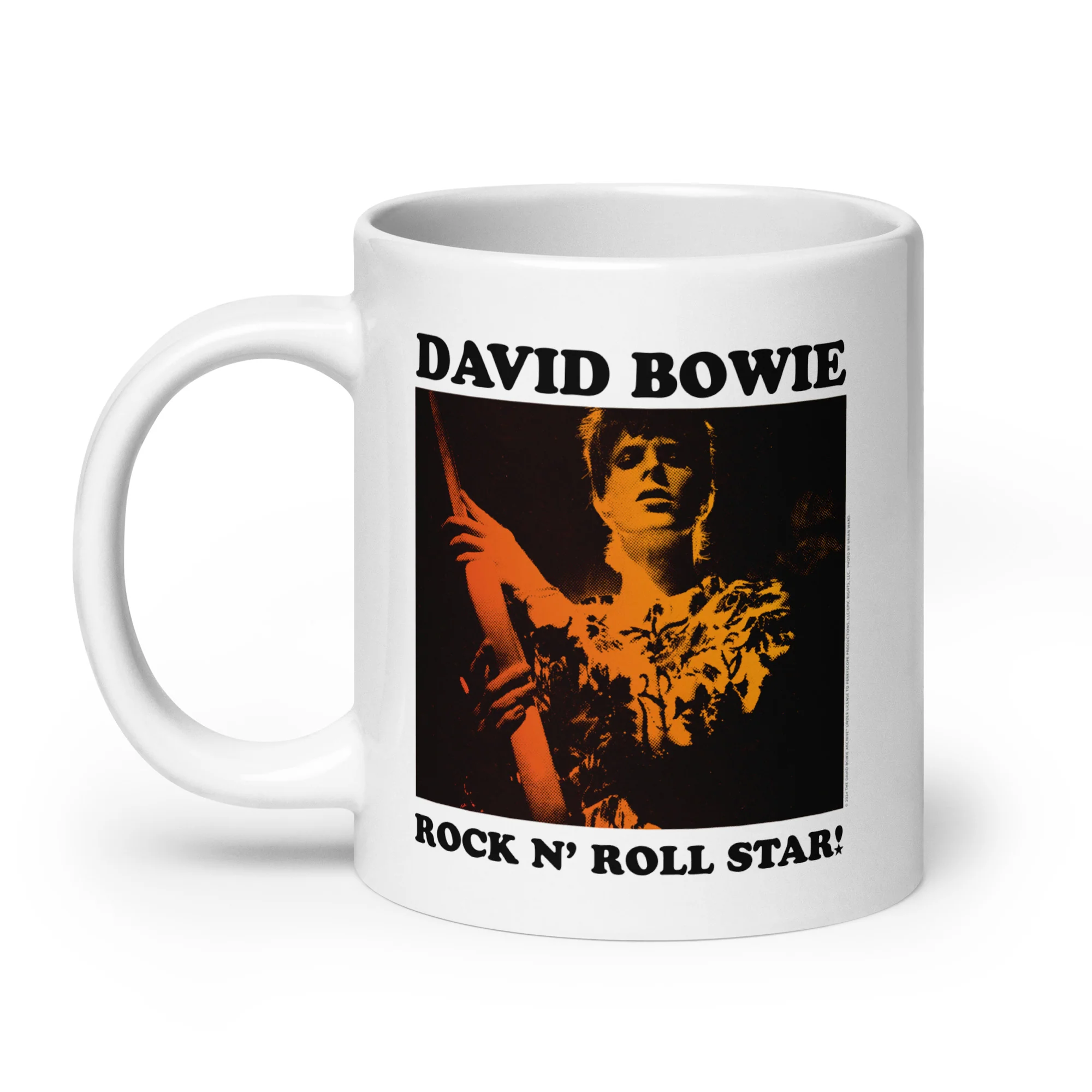David Bowie Rock n' Roll Star Photo Gold Mug - Image 2
