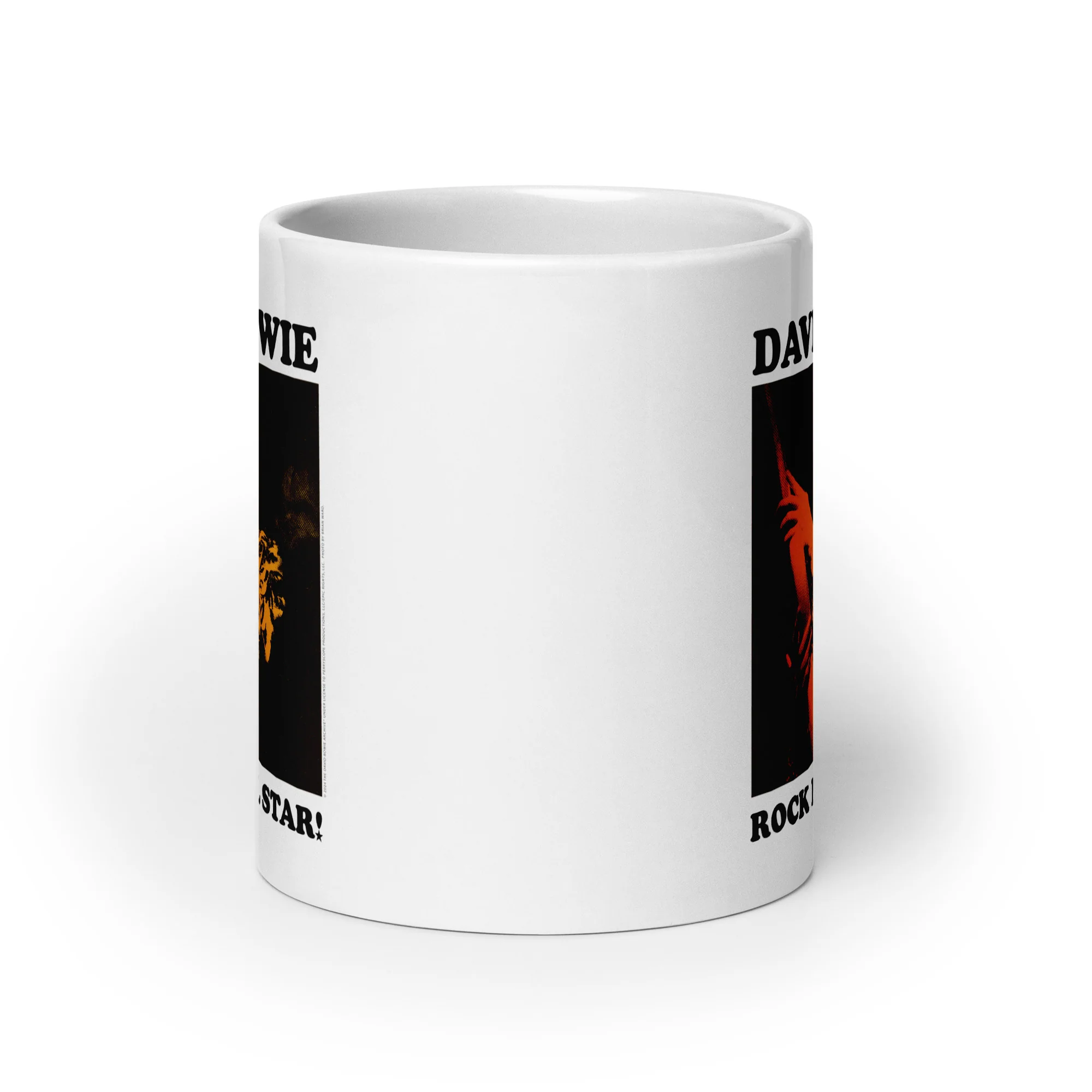 David Bowie Rock n' Roll Star Photo Gold Mug - Image 3