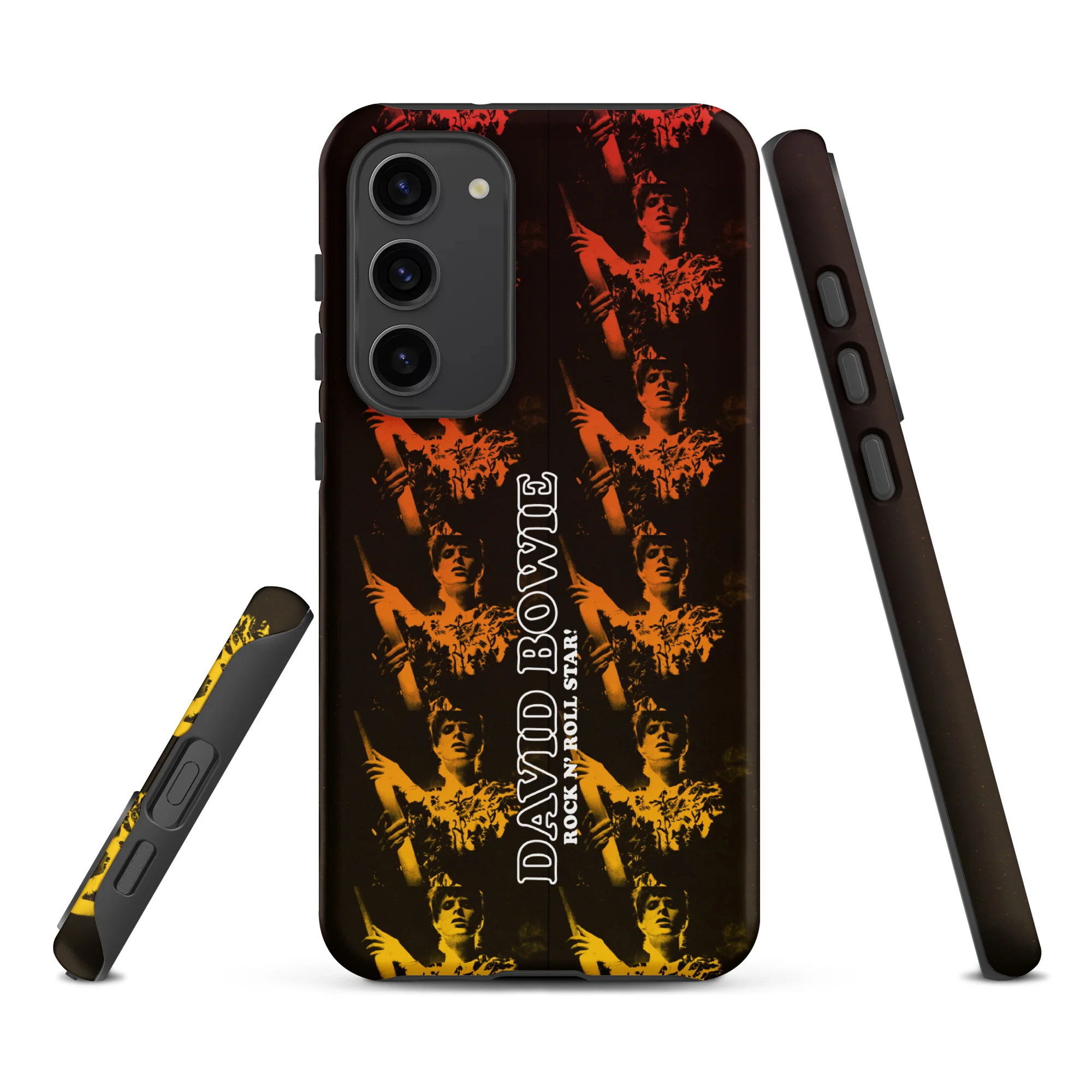 David Bowie Rock n' Roll Star Photo Gold Samsung® Case - Image 14