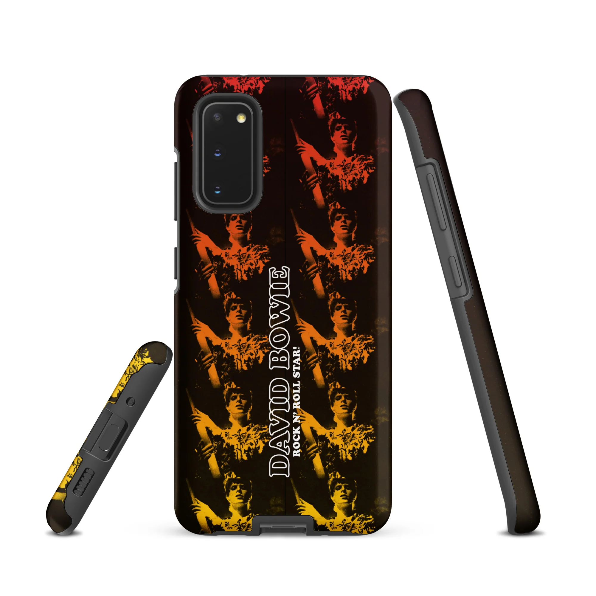David Bowie Rock n' Roll Star Photo Gold Samsung® Case - Image 2