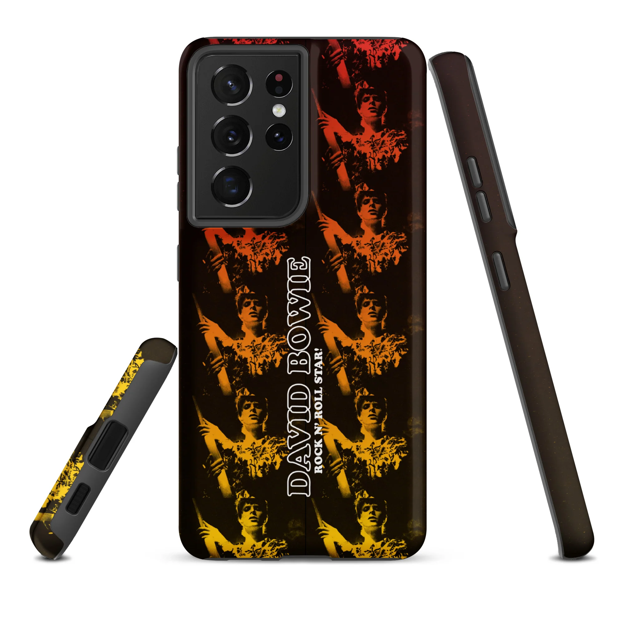 David Bowie Rock n' Roll Star Photo Gold Samsung® Case - Image 8