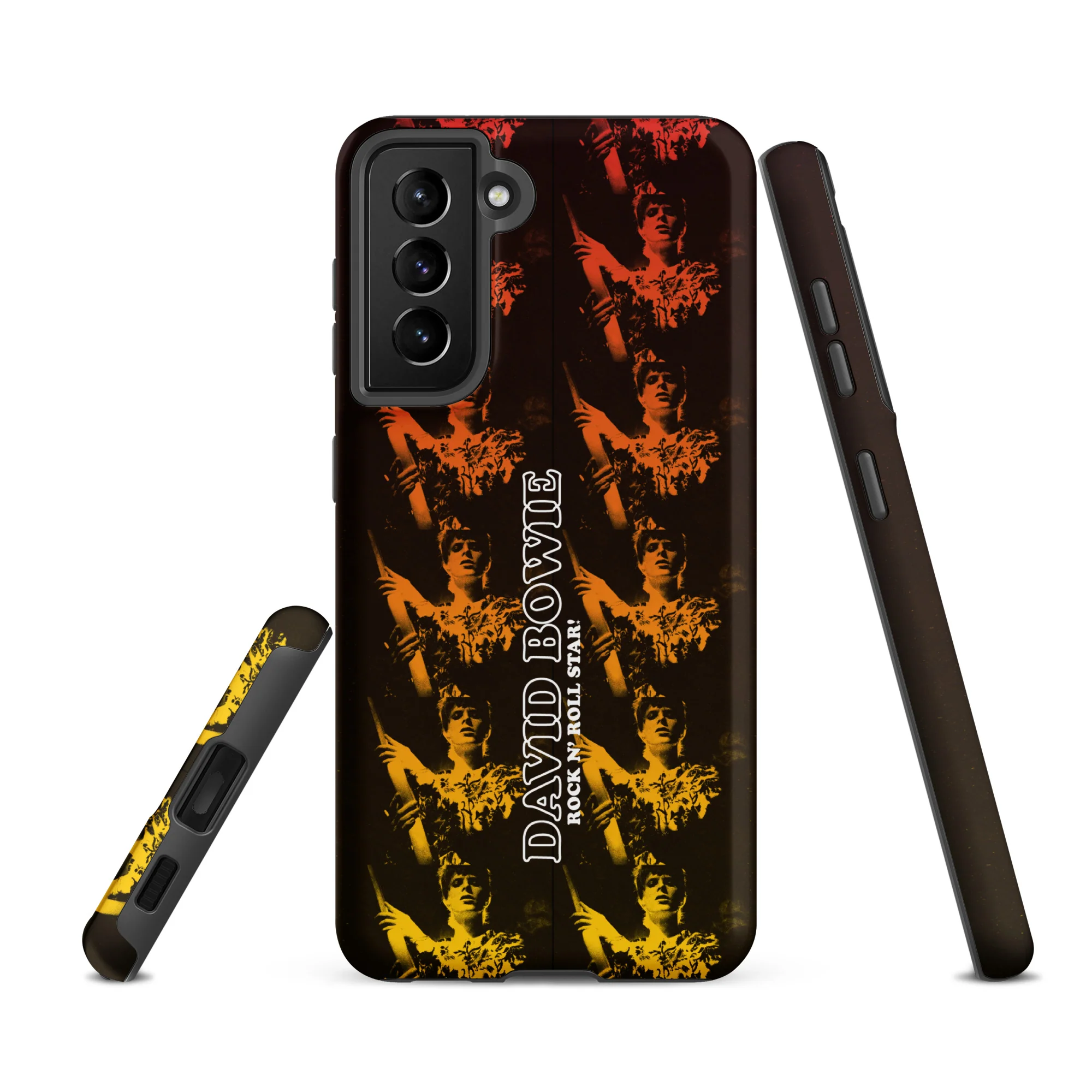 David Bowie Rock n' Roll Star Photo Gold Samsung® Case - Image 9