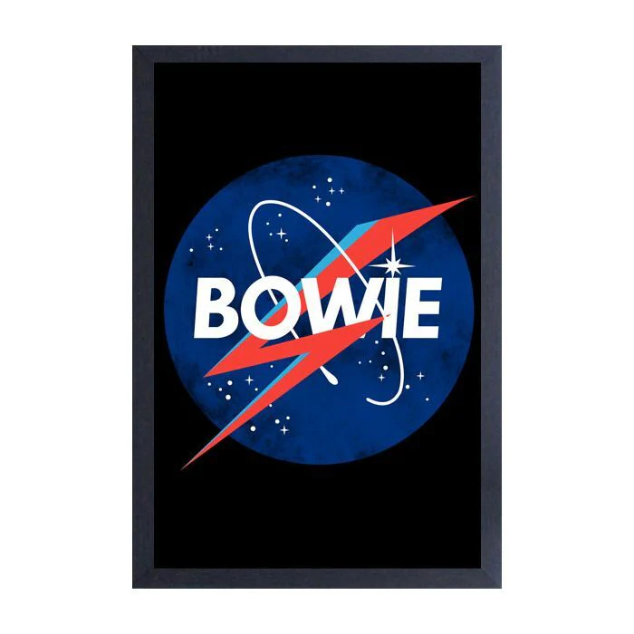 David Bowie - Space Logo 11x17 Framed Print