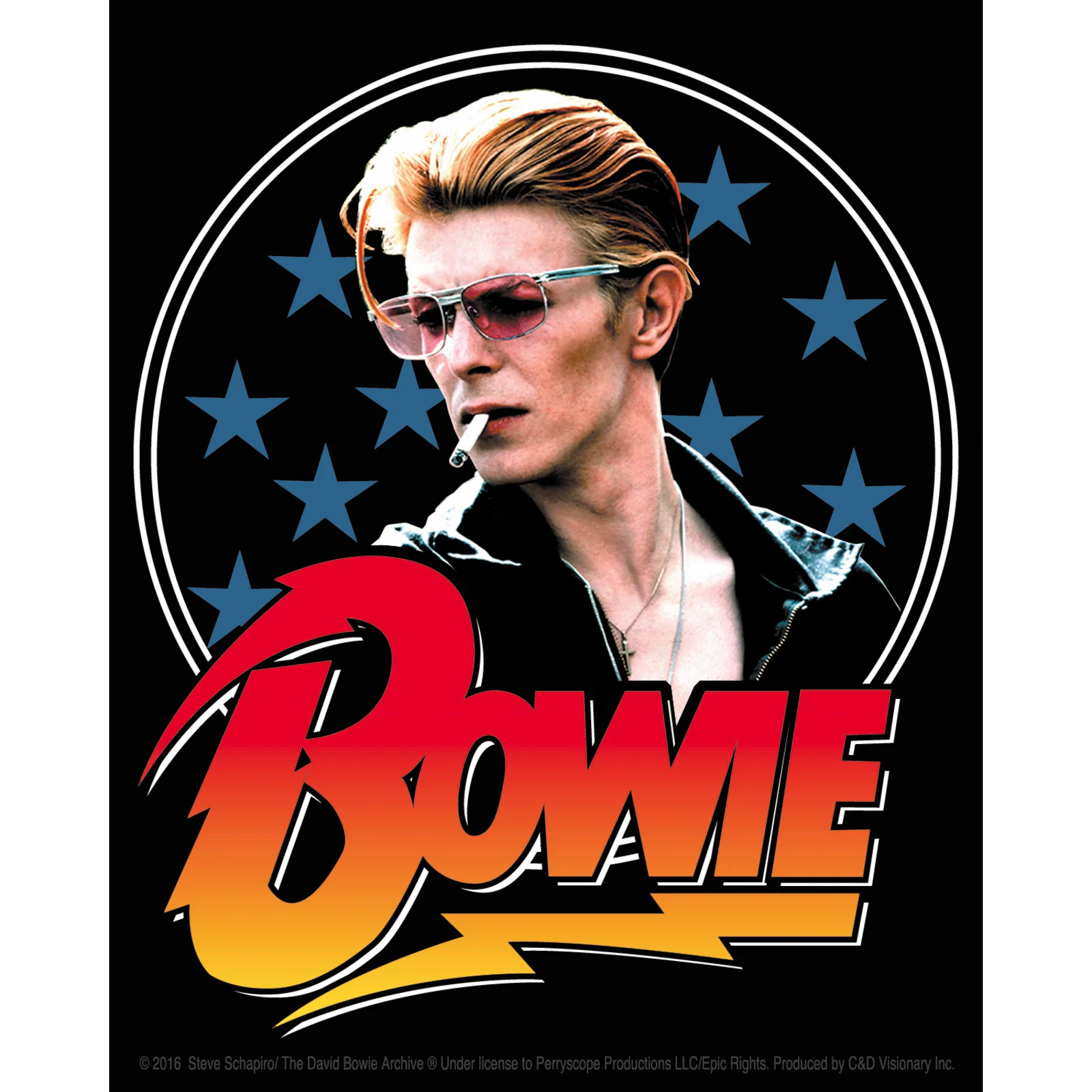 David Bowie Stars 4"x5" Sticker