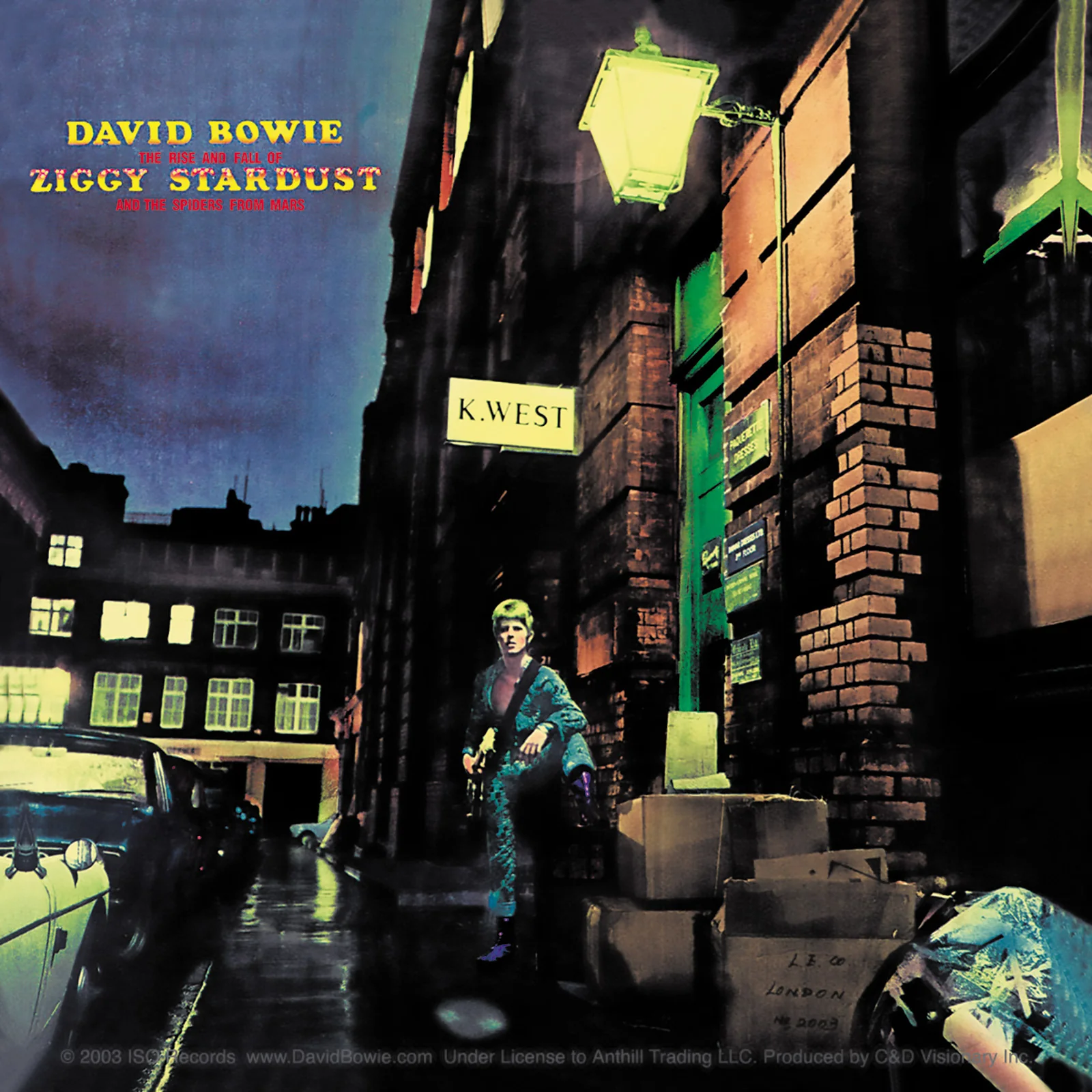 David Bowie Ziggy Stardust 4"x4" Sticker